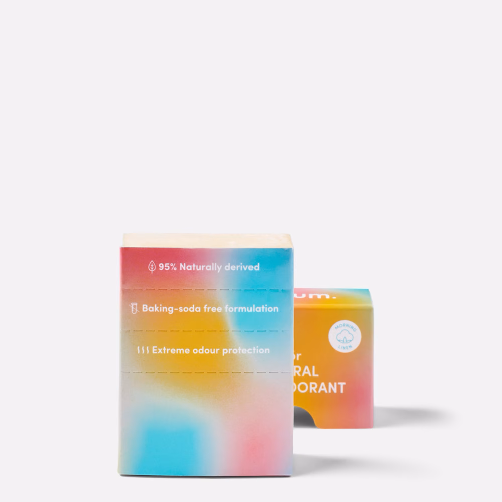 Colorful deodorant box front view