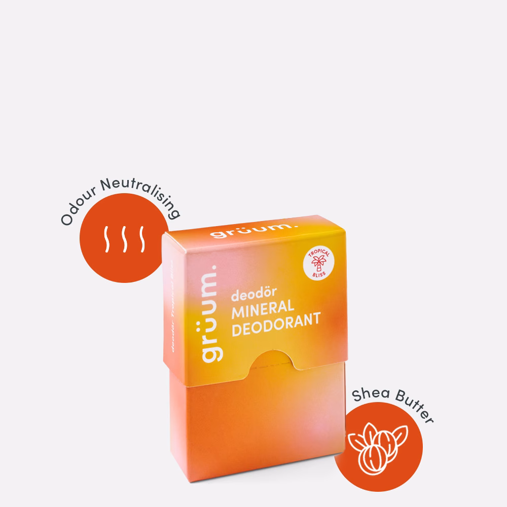 Orange mineral deodorant box.