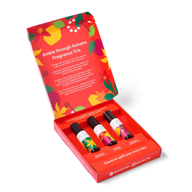 Fragrance trio in colorful box