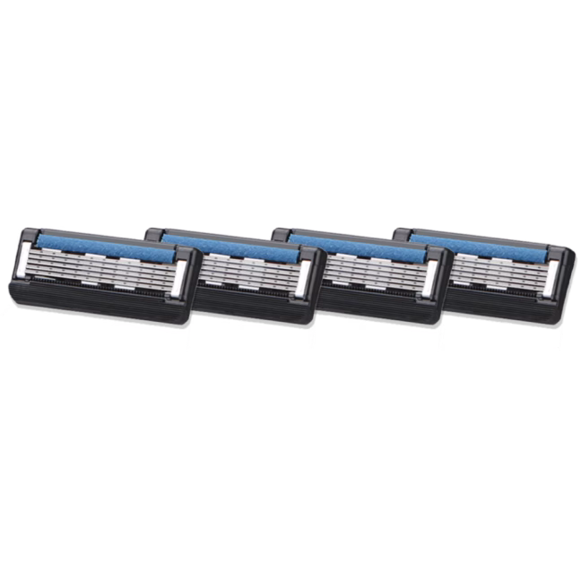 Four razor blade cartridges