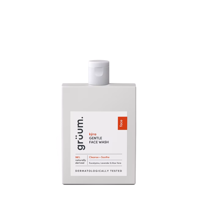 White bottle of face wash