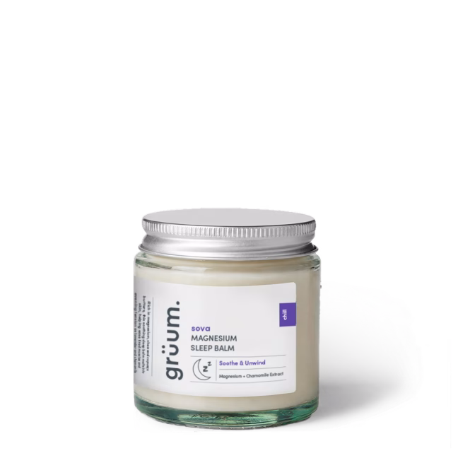 Jar of magnesium sleep balm.