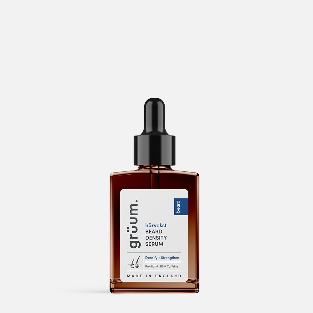 Beard density serum bottle.
