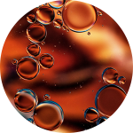 Oil droplets on an abstract background.
