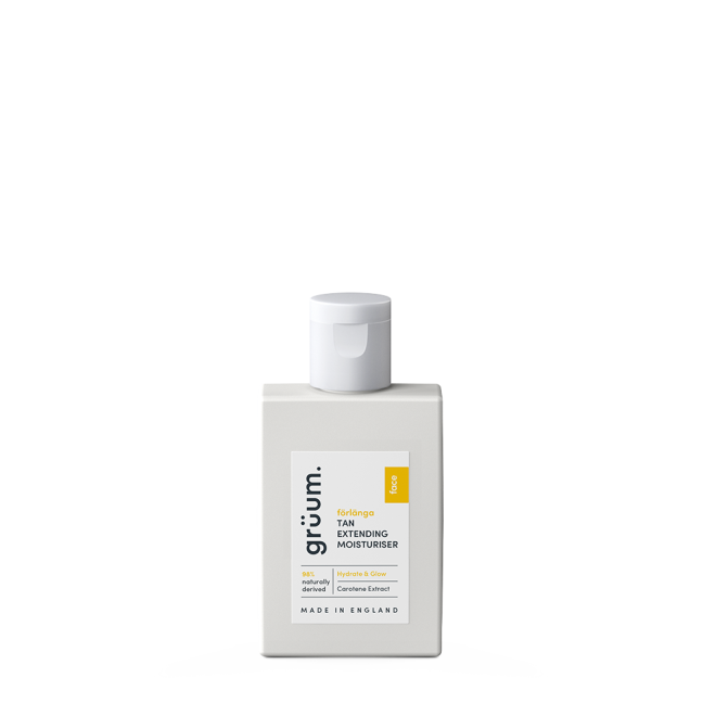 Tan extending moisturizer bottle