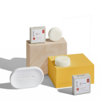 Shampoo and conditioner bars displayed.