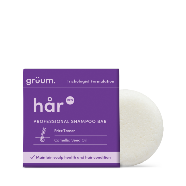 Purple hair shampoo bar package