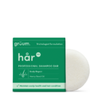 Green shampoo bar packaging and round bar