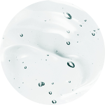 Close-up of transparent gel with bubbles