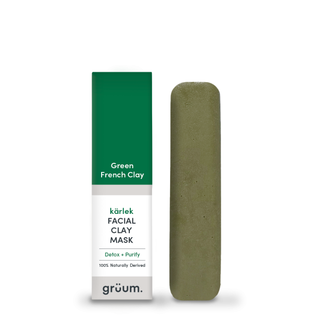 Green clay facial mask stick