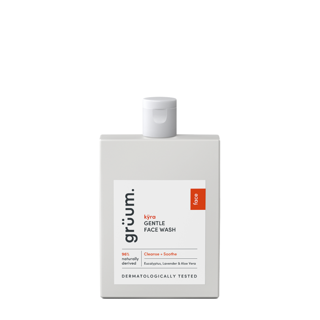 White bottle of face wash