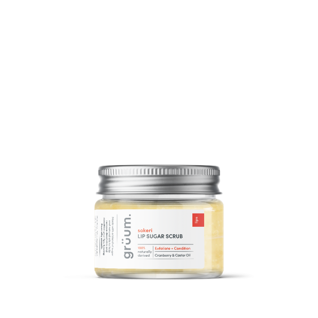 Jar of lip sugar scrub