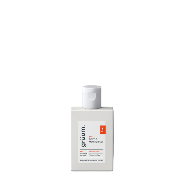 White moisturizer bottle with product label.