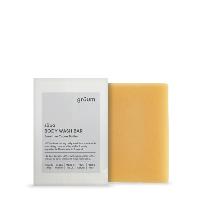 Body wash bar and packaging