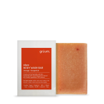 Orange body wash bar and packaging.