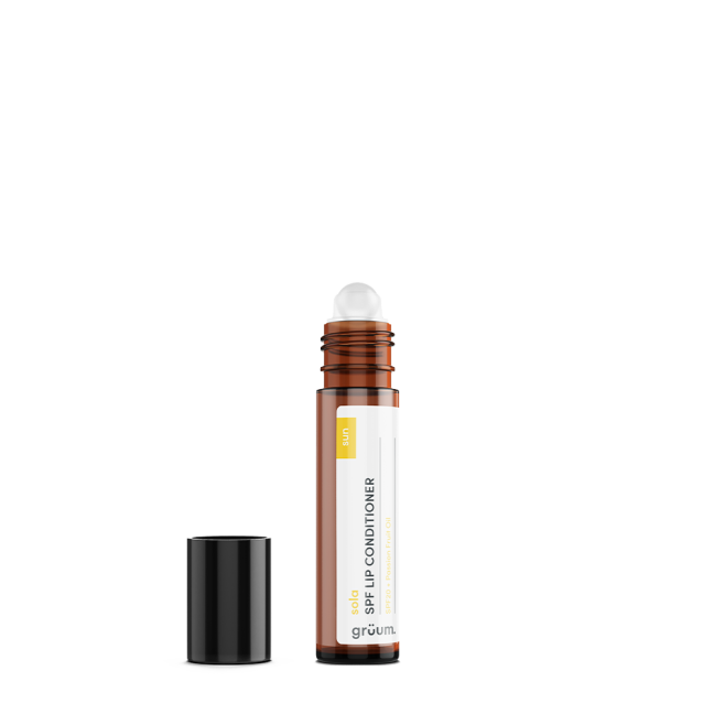 Open SPF lip conditioner tube