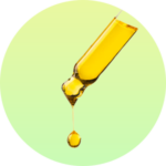 Yellow liquid dripping from pipette