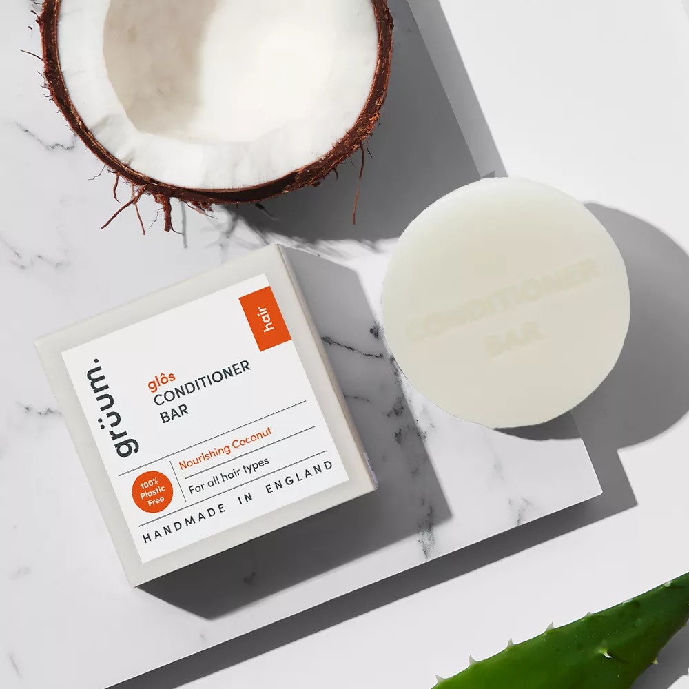 Conditioner bar and coconut