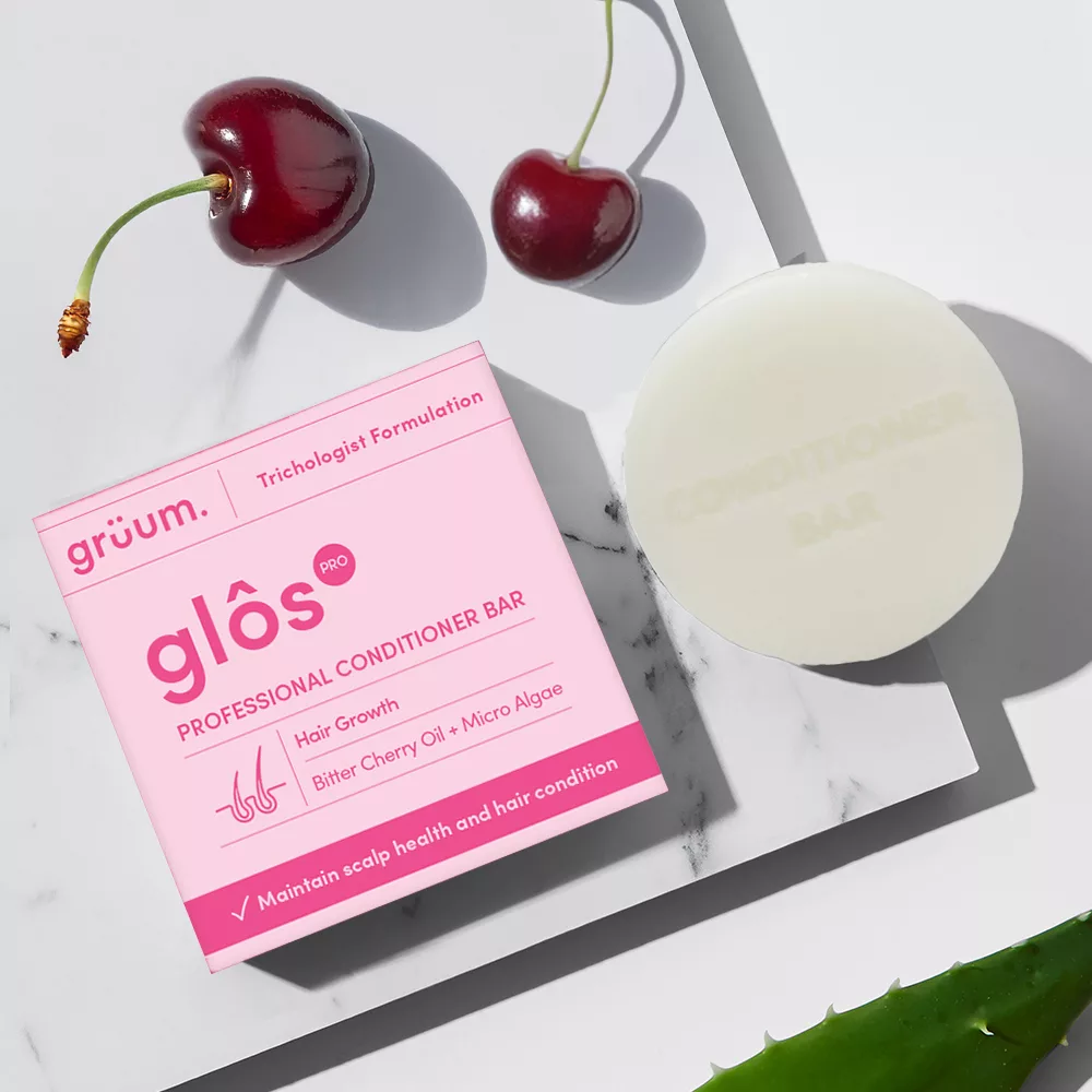 Conditioner bar with cherries and pink box