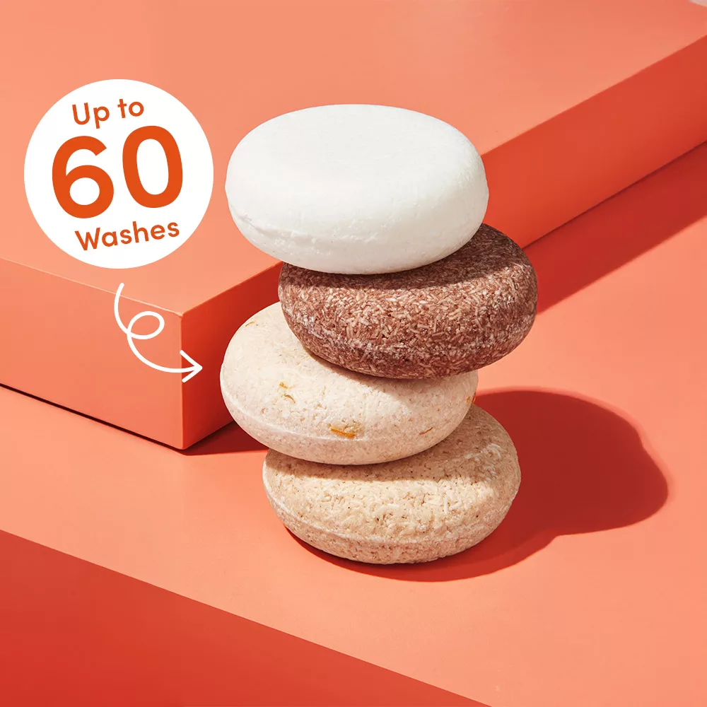 Stack of three shampoo bars