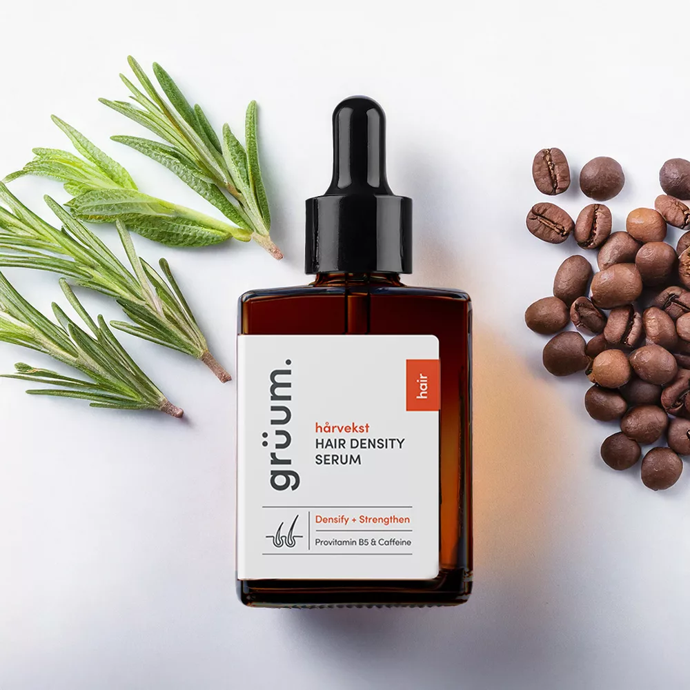 Hair serum with rosemary and coffee beans