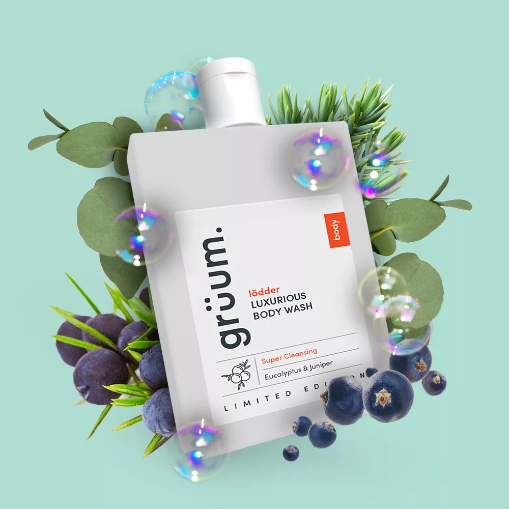 Body wash with eucalyptus and juniper