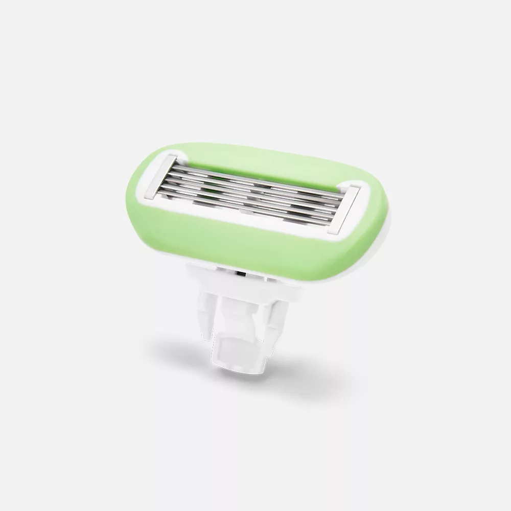 Green razor blade head