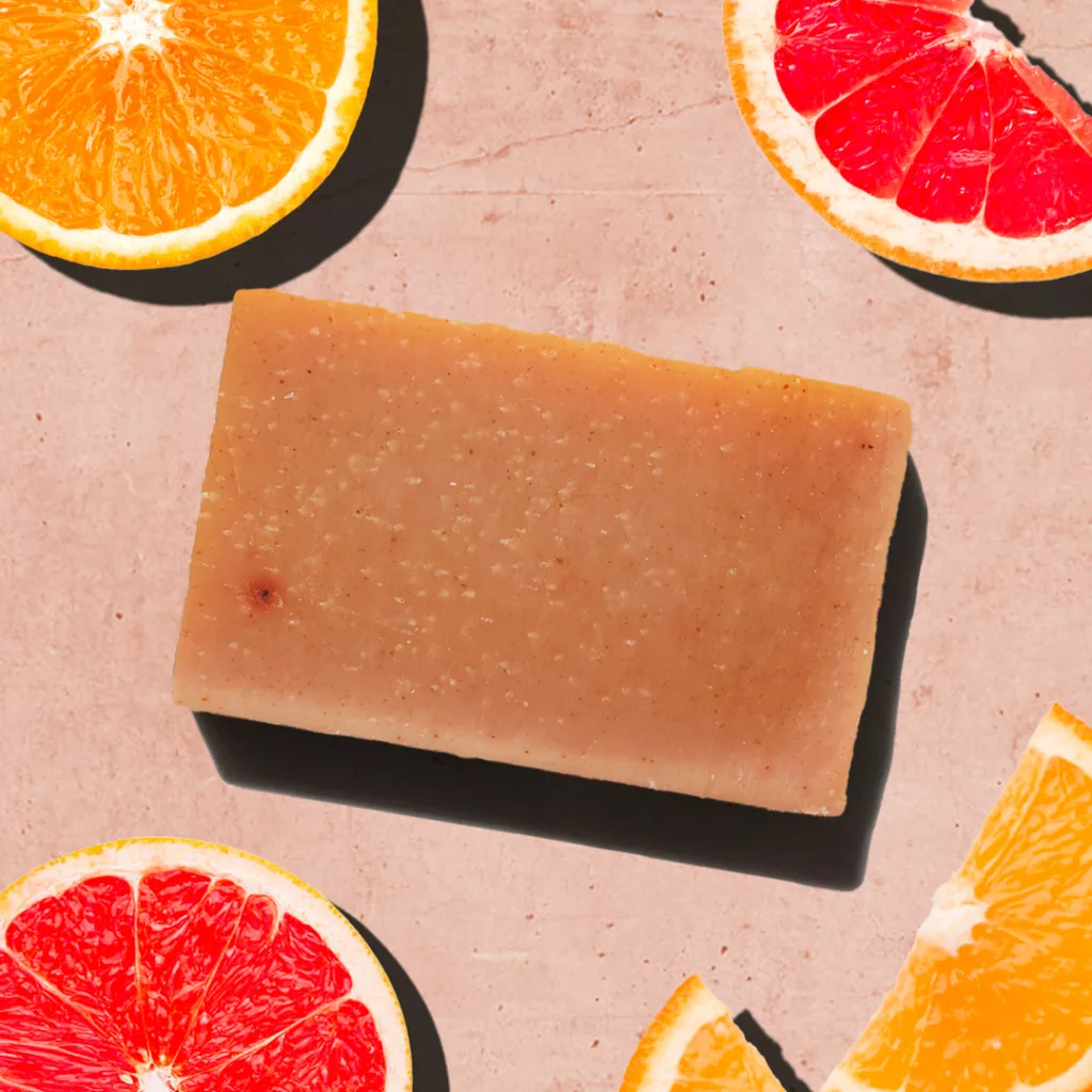 Soap with orange slices