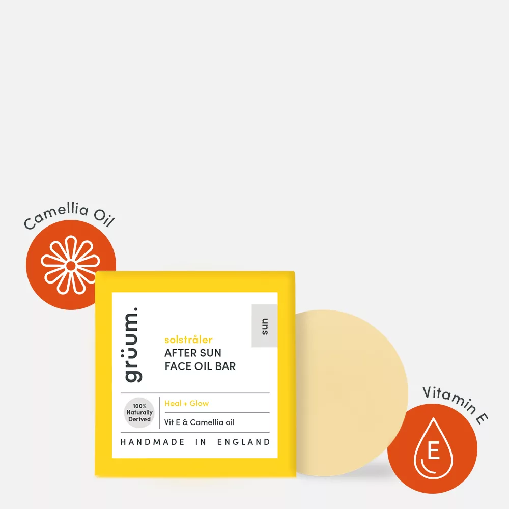 After sun face oil bar package