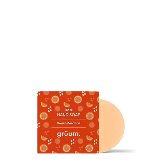 Sweet Mandarin hand soap packaging.