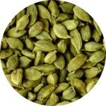 Close-up of green cardamom pods.