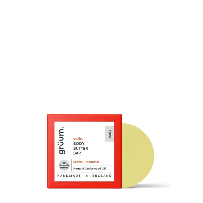 Red box with a butter bar partially exposed.