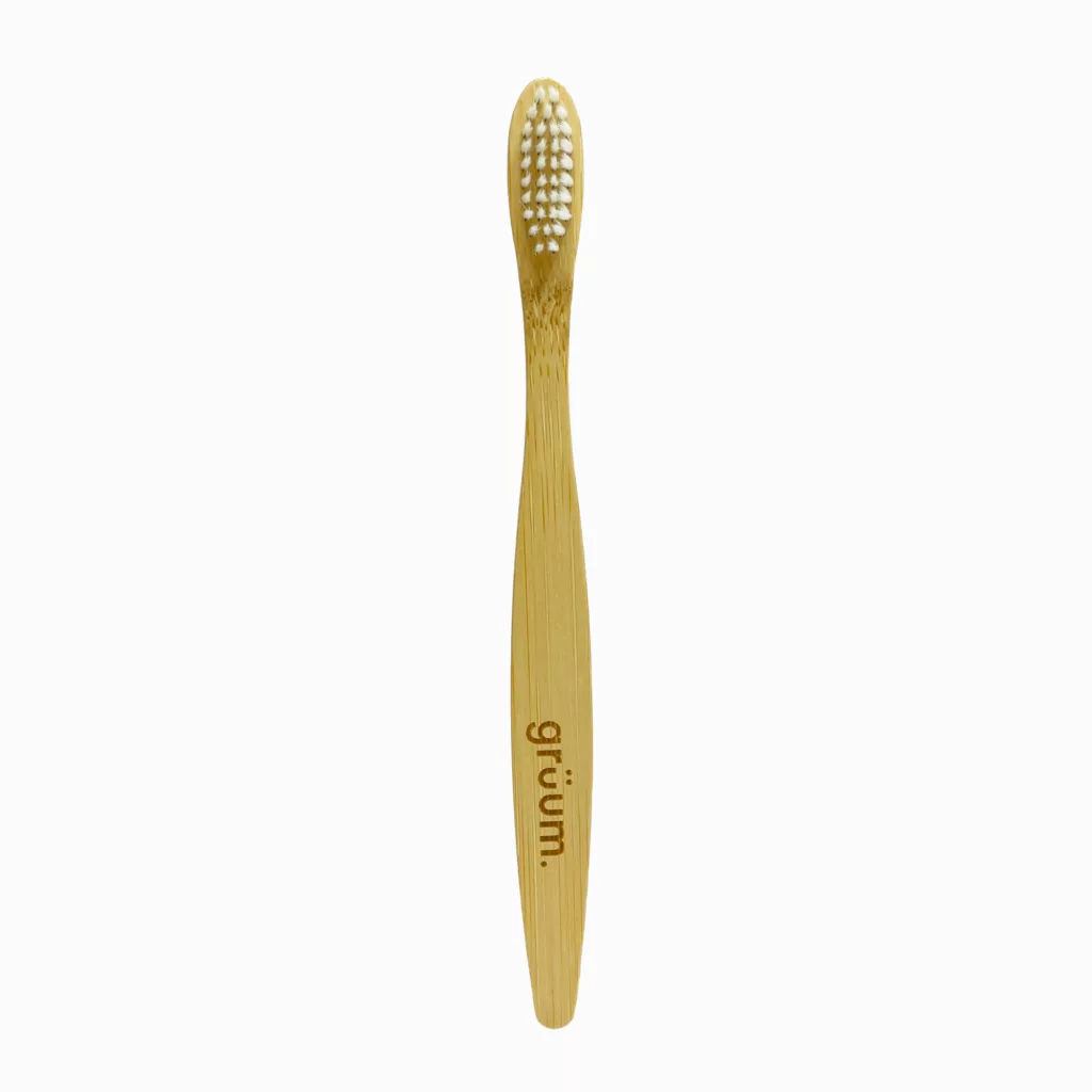 Bamboo toothbrush with bristles